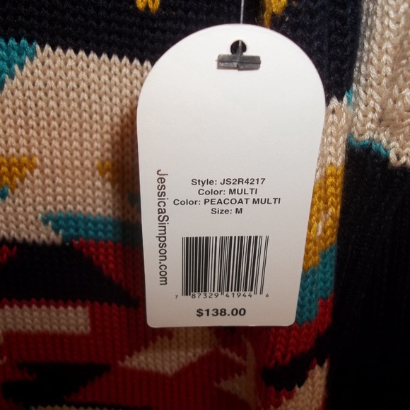 NWT Jessica Simpson Multi sweater Dress Sz M - Picture 3 of 7